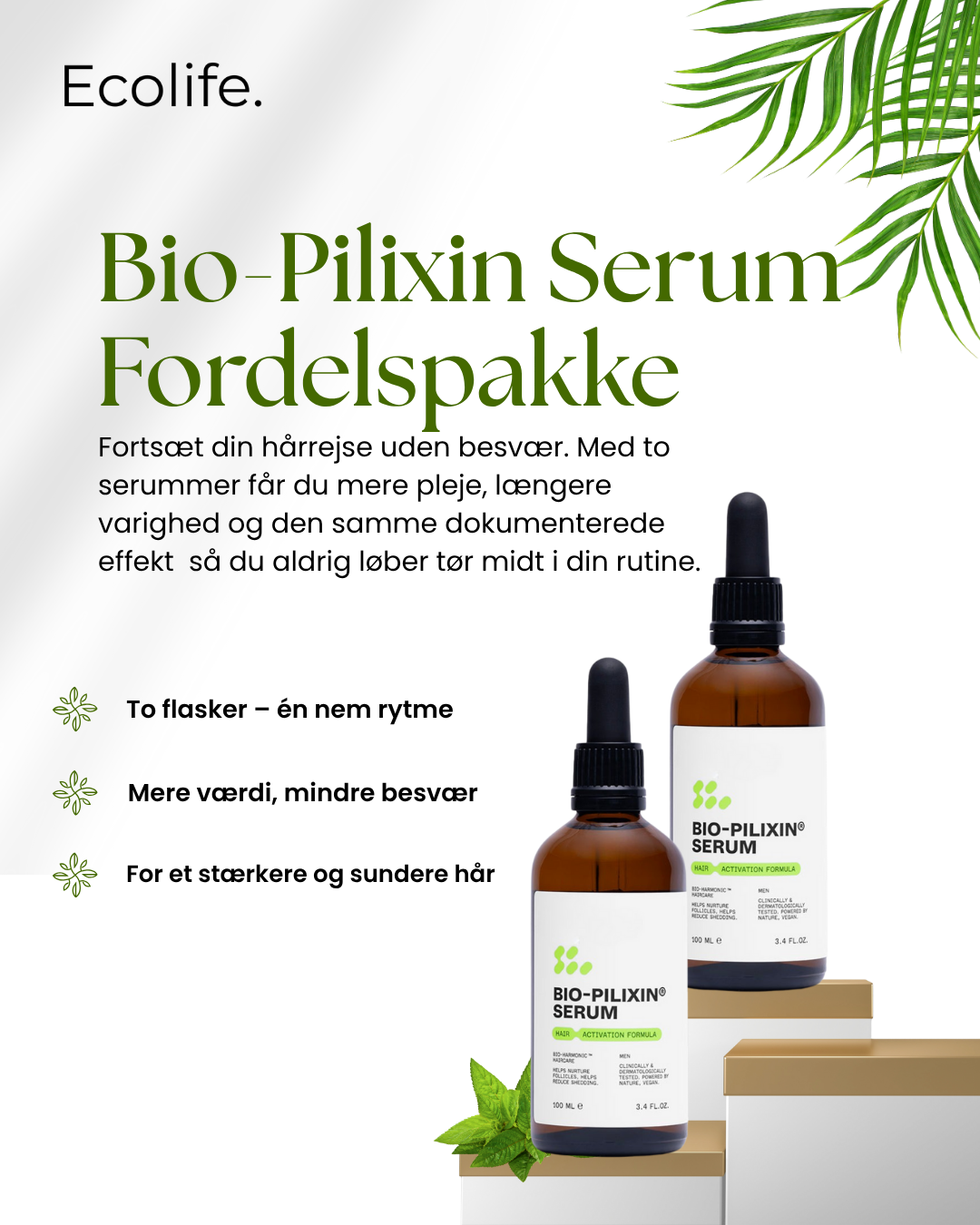 Bio Pilixin® Hårvækst Serum til Mænd